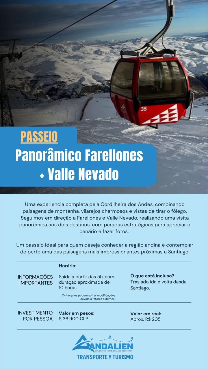 Teleférico sobre a Cordilheira dos Andes