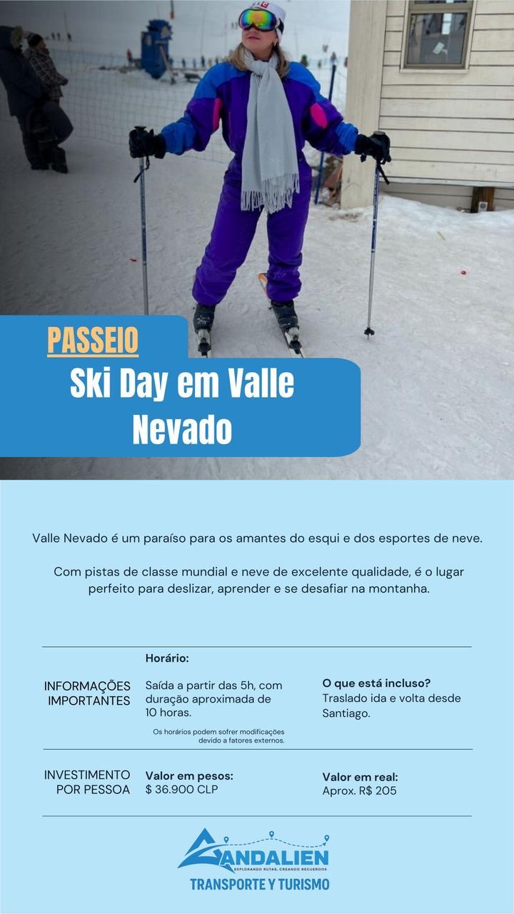 Pessoa esquiando em Valle Nevado